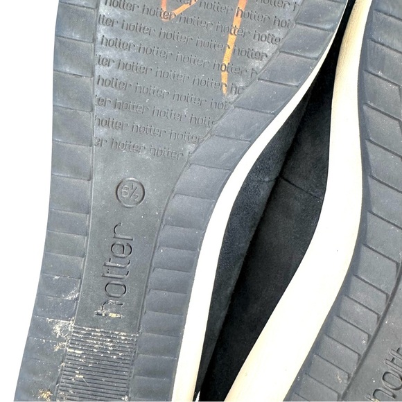 Hotter Angel Navy Suede Cap Toe Slip On Comfort Shoes Dual Fitting Womens Sz 8.5 - Picture 5 of 9